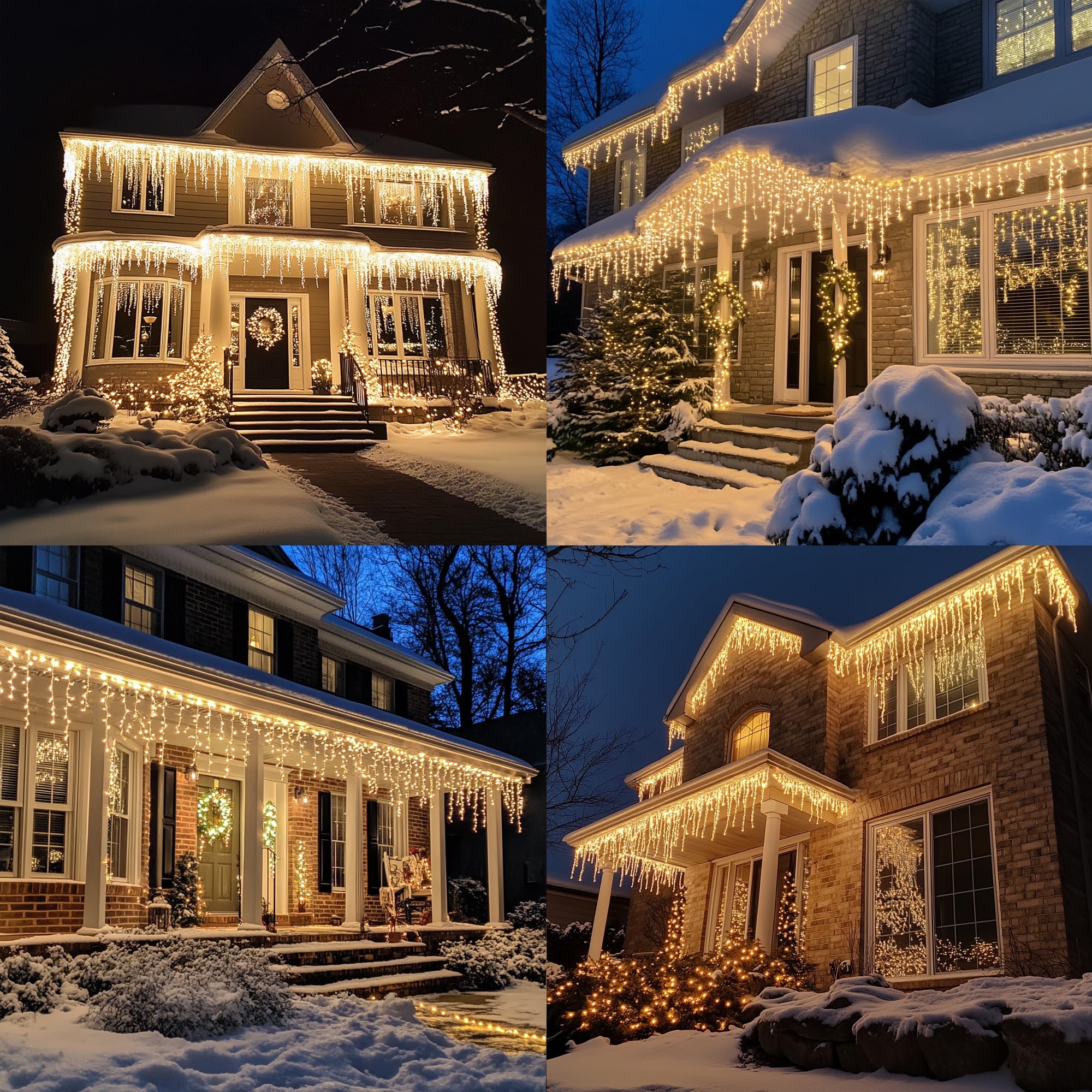 Dazzle Bright Christmas Icicle Lights, 88.5 FT 1080 LED 8 Modes